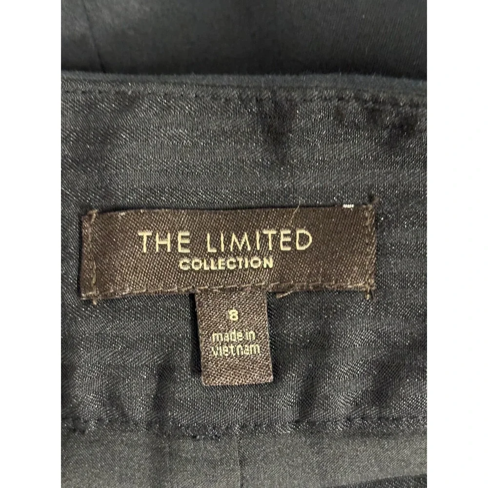 The Limited Collection Black Cotton Sateen Pencil Skirt Size 8 Professional